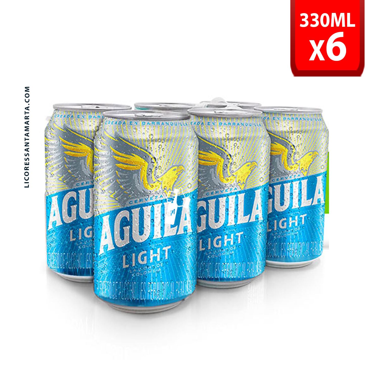 AGUILA LIGHT LATA 330ml SIX PACK – Licores Santa Marta